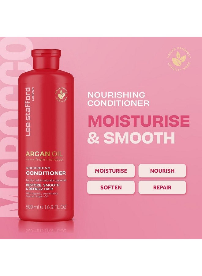 Lee Stafford Argan Oil Nourishing Hair Conditioner, 16.9 Fl Oz For Dry Dull And Naturally Coarse Hairs Hair Tretament Cream Defrizz Hair - Image 2