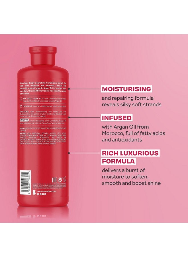 Lee Stafford Argan Oil Nourishing Hair Conditioner, 16.9 Fl Oz For Dry Dull And Naturally Coarse Hairs Hair Tretament Cream Defrizz Hair - Image 3