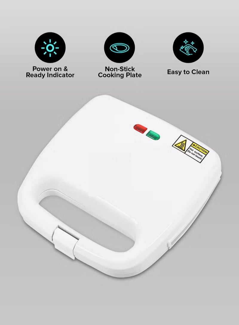 Waffle Maker, 2 Slice Electric Waffle Maker| Non-Stick Waffle Maker with Adjustable Temperature Control | Cool Touch Body | Overheat Protection & Safety Lock 750 W  White