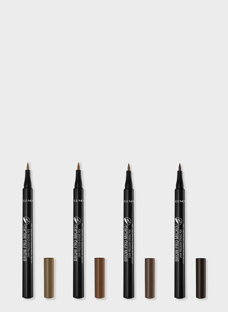 RIMMEL LONDON Brow Pro Micro 24Hr Precision-Stroke Pen - 002 - Honey, 1ml