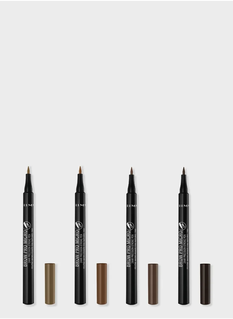 RIMMEL LONDON Brow Pro Micro 24Hr Precision-Stroke Pen - 002 - Honey, 1ml