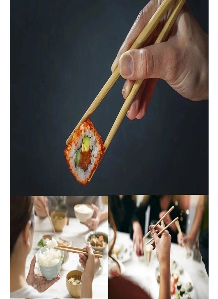 Bizimevde Washable Organic Bamboo Chinese Chopsticks Chopstick 20 Pieces  - Image 2