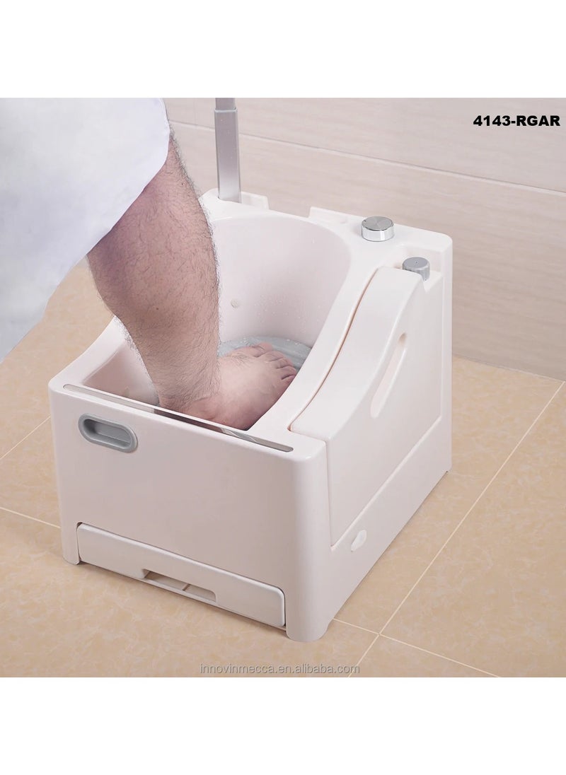 Portable Ablution Basin Multi-Purpose Hand and Feet Washing, Portable Electric Wudu Machine, with Shattaf Sprayer