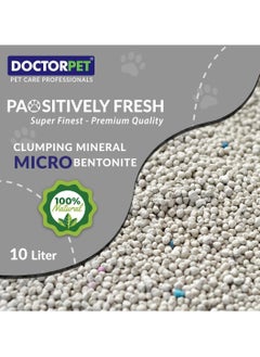 DOCTERPET Doctor Pet Lavender Scented Clumping Cat Litter 10L – 100% Clumping Micro Bentonite, Instant Strong Clumping, Ultra Absorbent, Dust-Free, Lavender Fragrance, Pet Safe  - Image 4