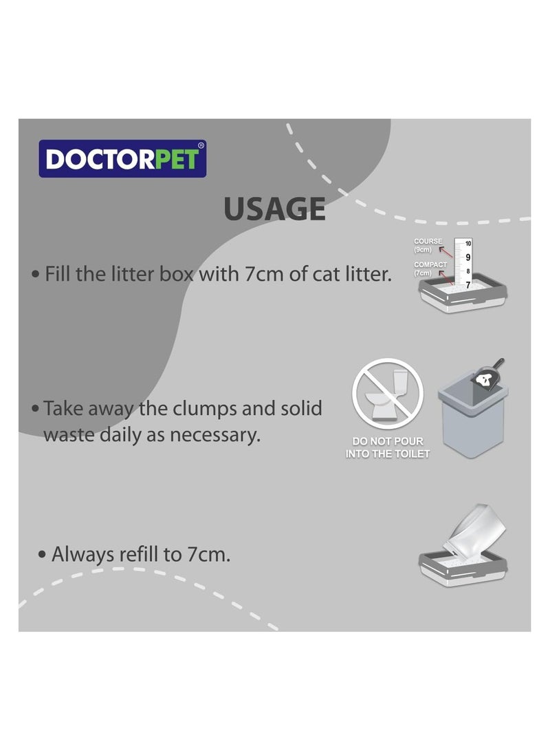 DOCTERPET Doctor Pet Lavender Scented Clumping Cat Litter 10L – 100% Clumping Micro Bentonite, Instant Strong Clumping, Ultra Absorbent, Dust-Free, Lavender Fragrance, Pet Safe - Image 5