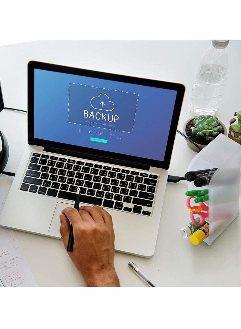 Excefore Pen Holder Box, Desk Pen Pot, Pencil Holder, Pen Organizer Storage, Kids School Stationary Organiser Home Craft Supplies Pot For Office, School, Home, Eid Ramadan Decoration, Home Supplies - Image 4