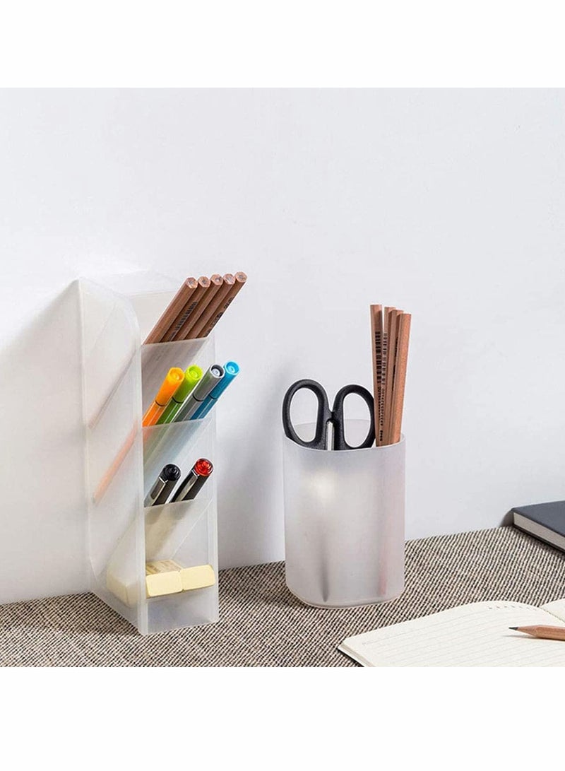 Excefore Pen Holder Box, Desk Pen Pot, Pencil Holder, Pen Organizer Storage, Kids School Stationary Organiser Home Craft Supplies Pot For Office, School, Home, Eid Ramadan Decoration, Home Supplies - Image 1