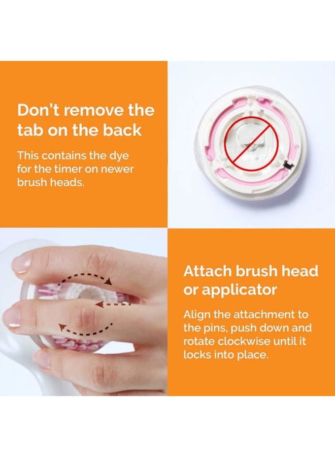 Clarisonic رأس فرشاة تنظيف الوجه بعمق متوافقة مع ميا 1، ميا 2، ميا فيت، ألفا فيت، سمارت بروفايل أبلفت وألفا فيت إكس، عبوة من 2 - Image 4