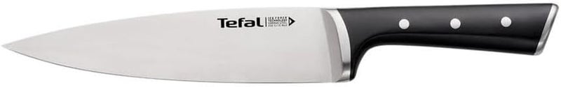 T-fal TEFAL Ice Force Chef Knife | 20 cm | Kitchen Knife | German Stainless Steel Blade | Long-Lasting Cutting Performance and Sharpness | Dishwasher safe | Black | 2 Years Warranty | K2320214 - Image 1
