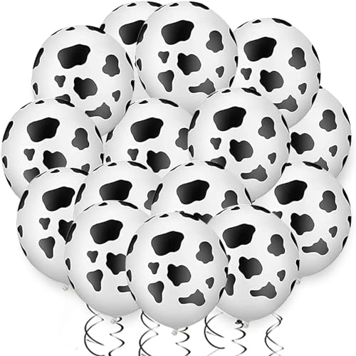 WFAUIBR 30PCS Cow Balloons Funny Cow Print Balloons For Childrens Party Western Cowboy Theme for Kids Birthday Party Favor Supplies Decorations - Image 1