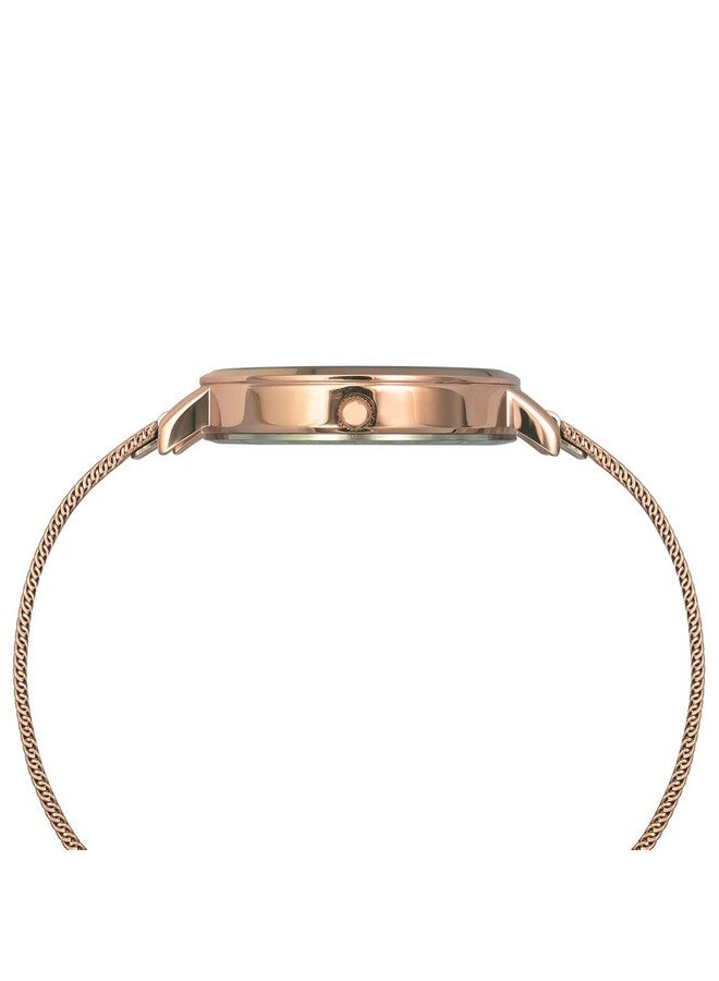 تيميكس ساعة تايمكس انالوج بعقارب باللون الذهبي الوردي للنساء - TWEL155SMU06 - Image 4