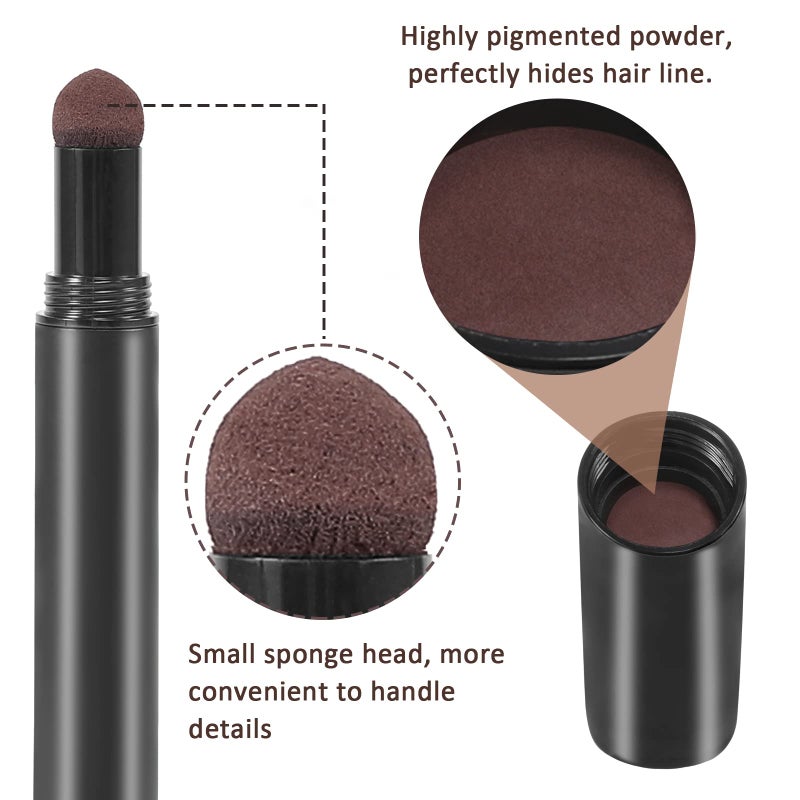 Boobeen Hairline Powder Stick Root Cover Up Instantly Hair Shadow Waterproof Hair Root Concealer For Thinning Hair Root Touch-Up Long-wear Lasting Quick Cover Hair Root - Image 2