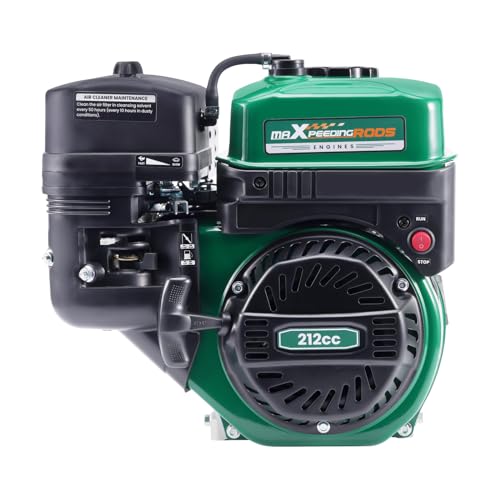 maXpeedingrods 7HP 212cc Gas Engine, 4 Stroke OHV Horizontal Shaft Gasoline Engine, Shaft 3/4" (19mm) Diameter, Shaft 3/16" Keyway for Go-Karts Compressors Lawn Mowers Water Pumps - Image 1