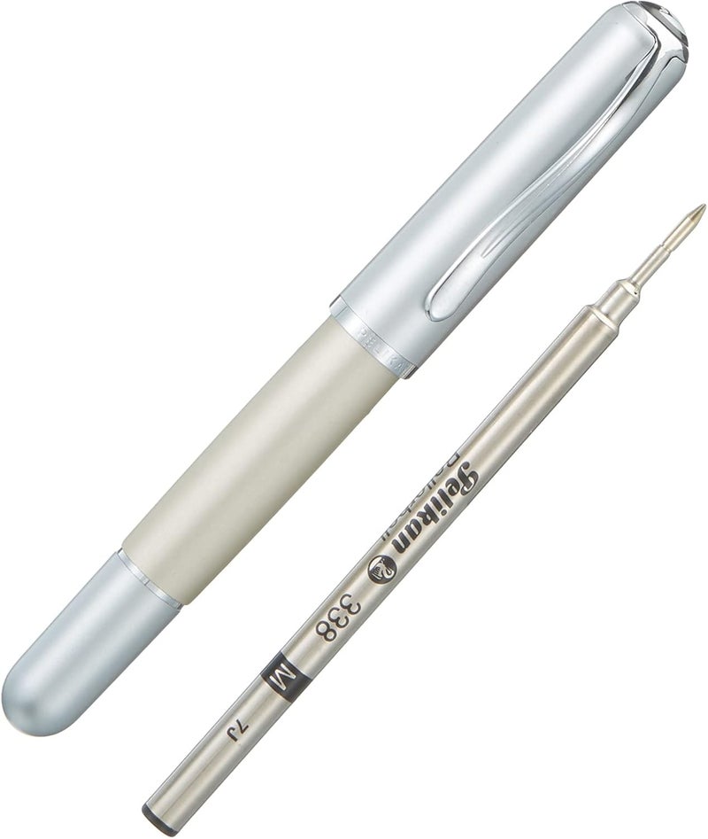 Pelikan R360 Titan-Silver Rollerball Pen in Gift Box - Image 1