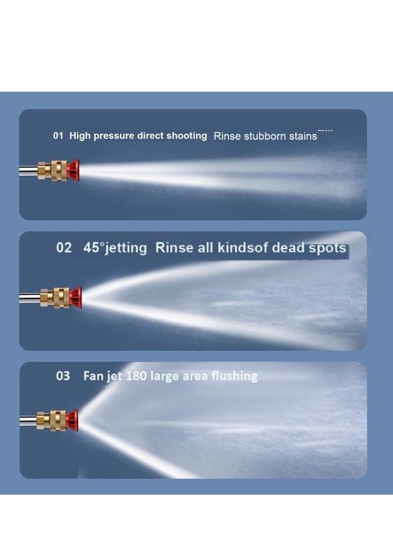 مسدس غسيل سيارات لاسلكي 48V محمول كهربائي ضغط عالي، رذاذ ماء لتنظيف السيارات أرضيات الحديقة والري - Image 3