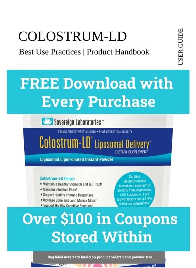 Sovereign Laboratories - Colostrum-LD Powder 16oz with Proprietary Liposomal Delivery (LD) Technology for up to 1500% Better Bioavailability Than Regular Bovine Colostrum - Image 1