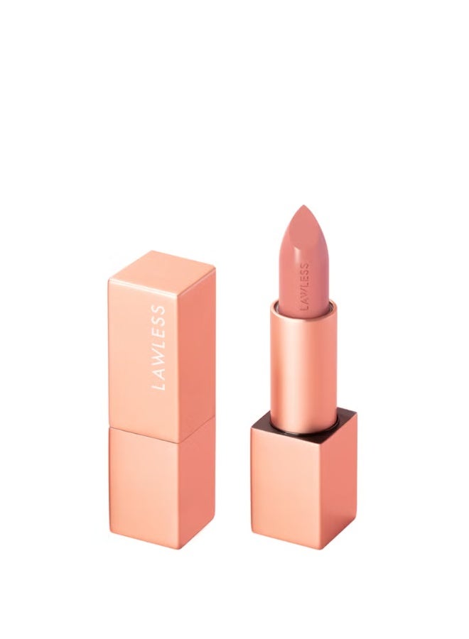 LAWLESS BEAUTY Forget the Filler Lip-Plumping Line-Smoothing Satin Cream Lipstick - Daisy Girl - Image 1