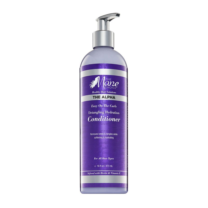 The Mane Choice The Alpha Easy On The Curls Hydration Curly Hair Conditioner, Nourishing Detangling Conditioner Enriched with Biotin & Vitamin E, Sulfate & Paraben-Free, 16 oz - Image 1