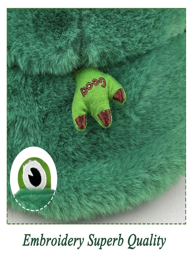Kejea Fuzzy Frog Bucket Hat Women Men Cute Fluffy Sherpa Frog Bucket Hat Winter Warm Plush Fisherman Cap - Image 2