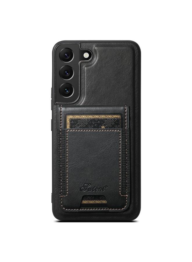 Suteni Case For Samsung Galaxy S22 5G H17 Oil Eax Leather MagSafe Detachable Wallet Phone Case - Image 1