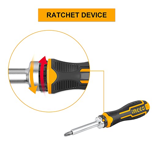 INGCO AKISD0808 8 Pcs ratchet screwdriver set AKISD0808 (1 Set) - Image 2