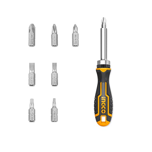 INGCO AKISD0808 8 Pcs ratchet screwdriver set AKISD0808 (1 Set) - Image 1