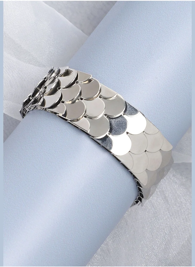 SOHI Silver Plated Designer Casual Bracelet For Women