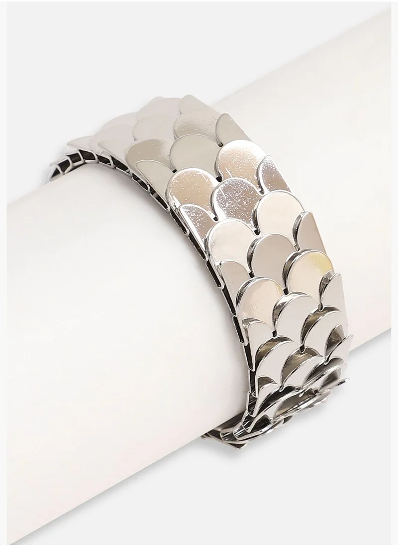 SOHI Silver Plated Designer Casual Bracelet For Women