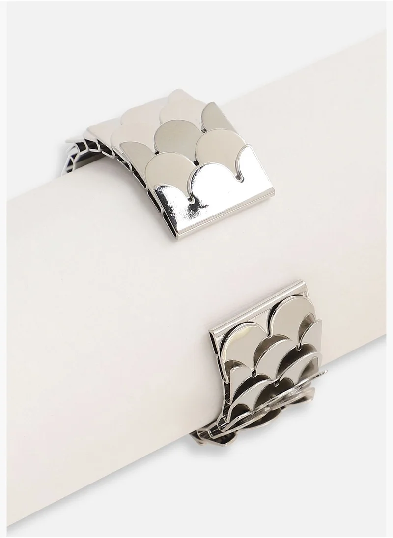 SOHI Silver Plated Designer Casual Bracelet For Women