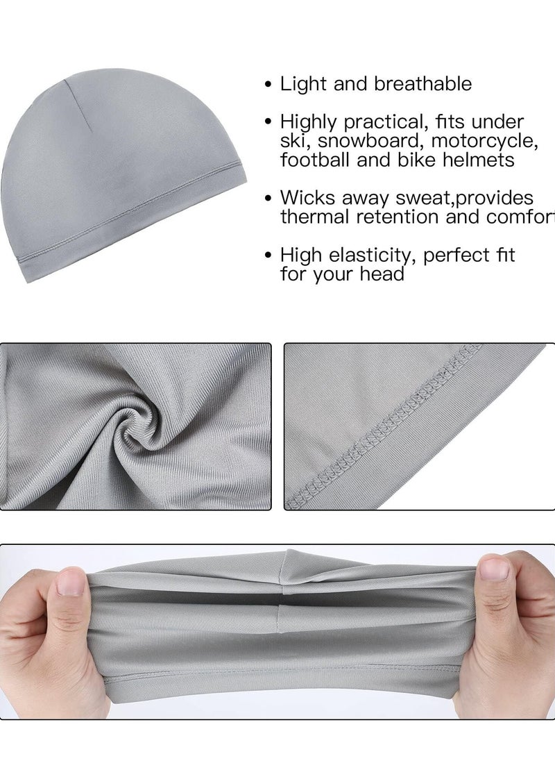 Bukela - 6 Pieces Skull Caps Helmet Liner Sweat Wicking Cap Running Hats Cycling Skull Caps for Men - Image 1
