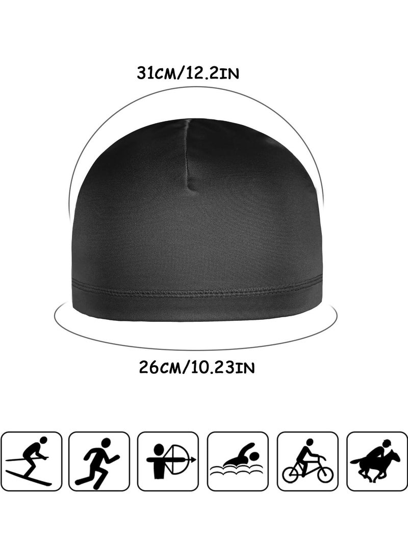 Bukela - 6 Pieces Skull Caps Helmet Liner Sweat Wicking Cap Running Hats Cycling Skull Caps for Men - Image 1