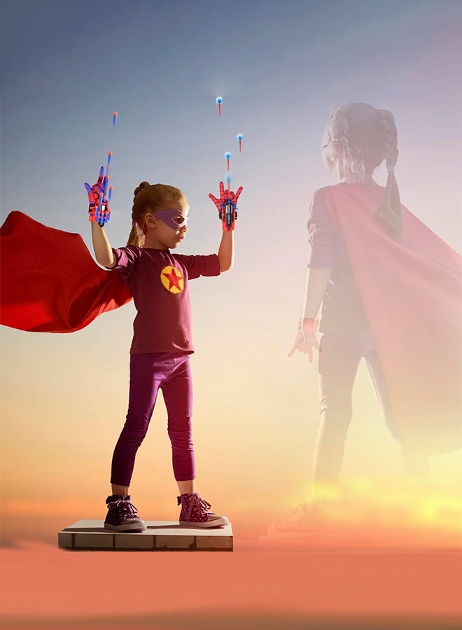 أورجنيزر لعبة إطلاق شبكة العنكبوت، مع قفاز بطل خارق، زي تنكري للأطفال، هدية زينة عيد ميلاد للأولاد والبنات - Image 4