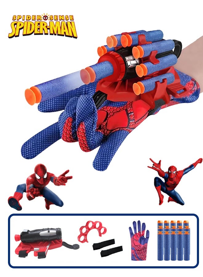 أورجنيزر لعبة إطلاق شبكة العنكبوت، مع قفاز بطل خارق، زي تنكري للأطفال، هدية زينة عيد ميلاد للأولاد والبنات - Image 1