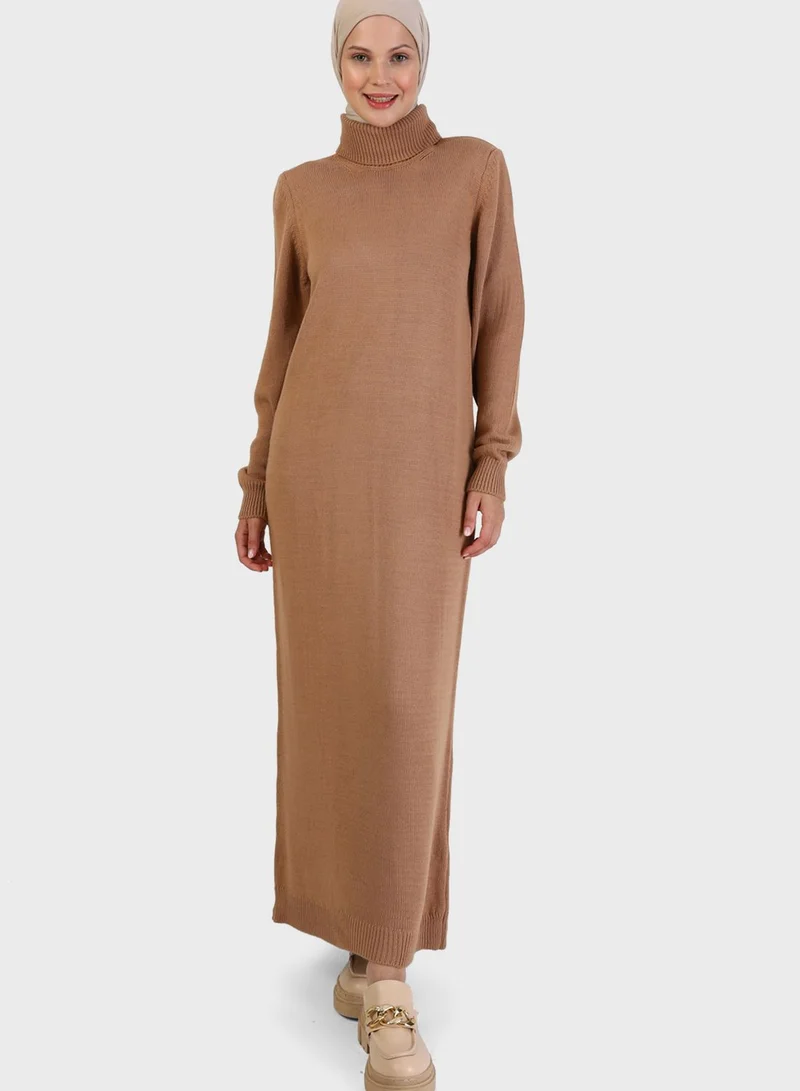 knit abaya dress modanisa modanisa Brown Knit Dresses Knit Dresses - Shop Women's Knit Dresses