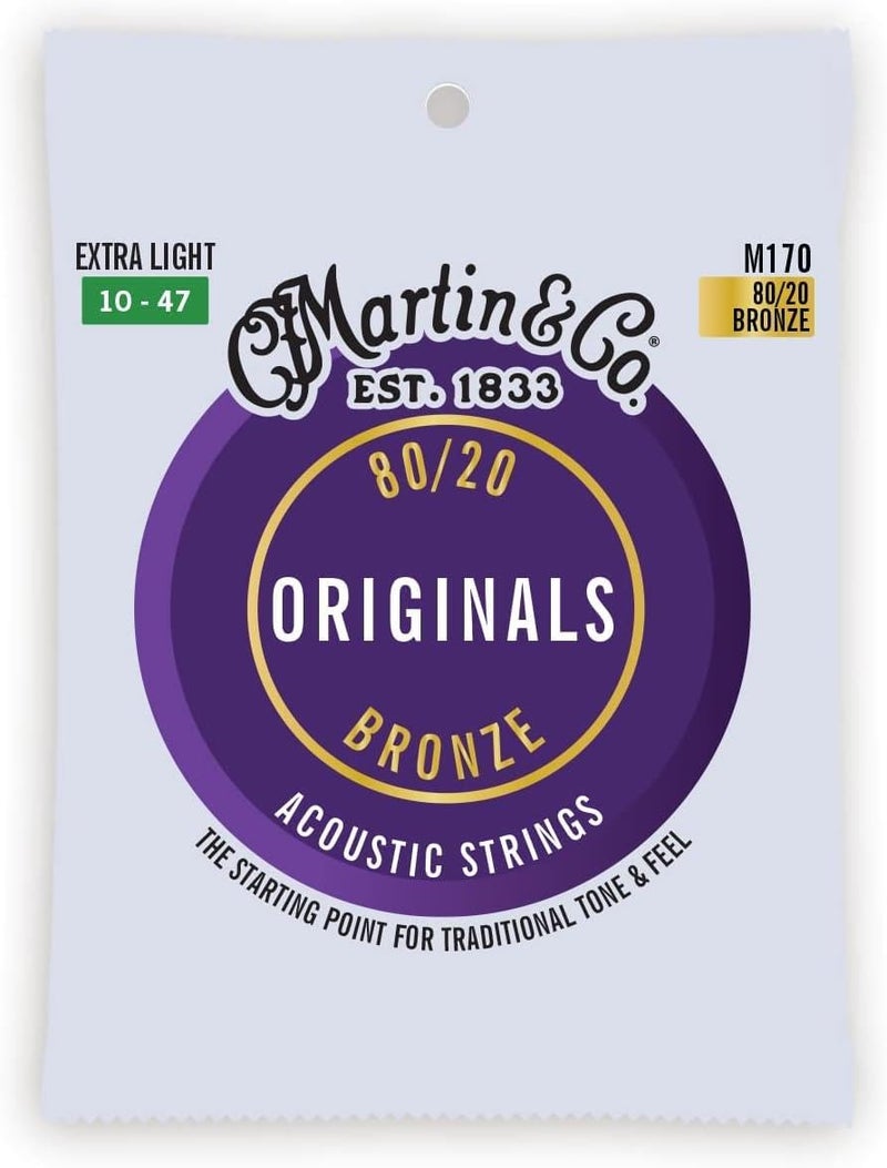 Martin C.F. Martin & Co. M170 80/20 Bronze Acoustic Guitar Strings - Extra Light - Image 1