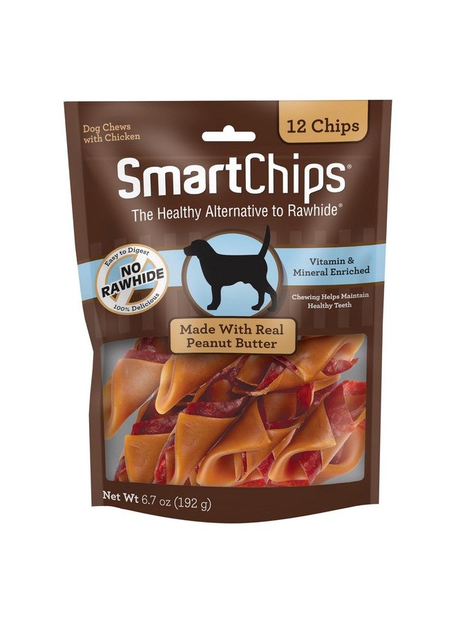 SmartBones SBPB-00235 SmartChips For Dogs, Rawhide-Free 12 Count, Peanut Butter , 6.7 Ounce (Pack of 1) - Image 1