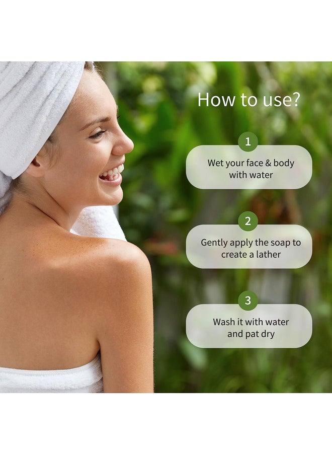 AYOUTHVEDA Delicate Skin Pure Castile Soap With The Goodness Of Tulsi Neem Coconut & Olive Oil Cleanse Tones & Rejuvenates Skin Handmade Soap Without Harsh Chemical (Pack Of 1100Gm)  - Image 3
