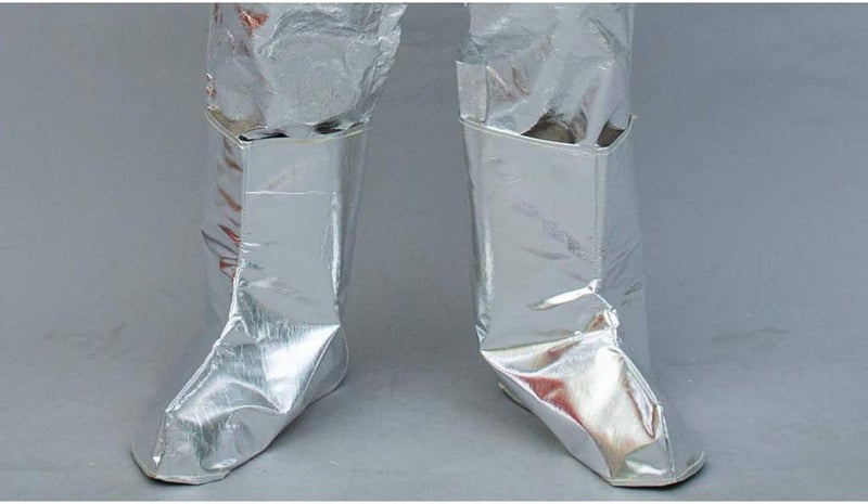 cheekyglo Heat Resistant Insulation Suit Anti Thermal Radiation Suit 300 degree Fireproof flameproof Composite Aluminium Foil Firefighter Uniform (XL) - Image 5