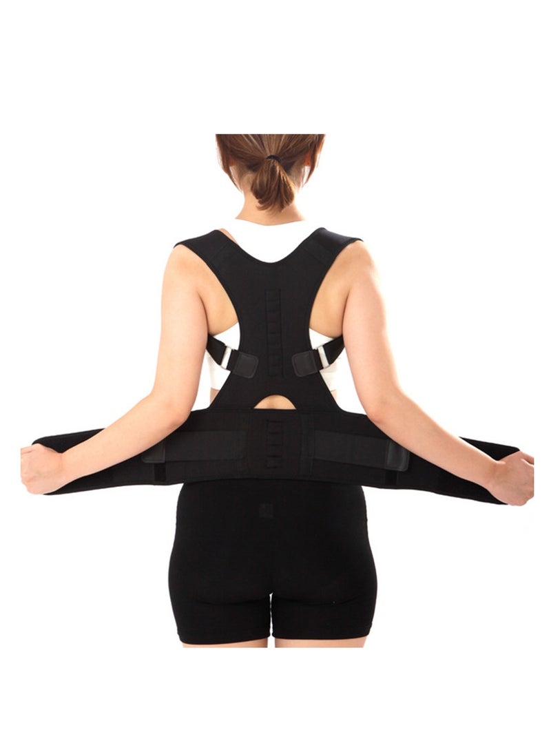 Thoracic Back Brace Posture Corrector Shoulder Upper and Lower Back Pain Relief - Perfect Posture Brace for Cervical Lumbar Spine - Fully Adjustable Belt - Image 3