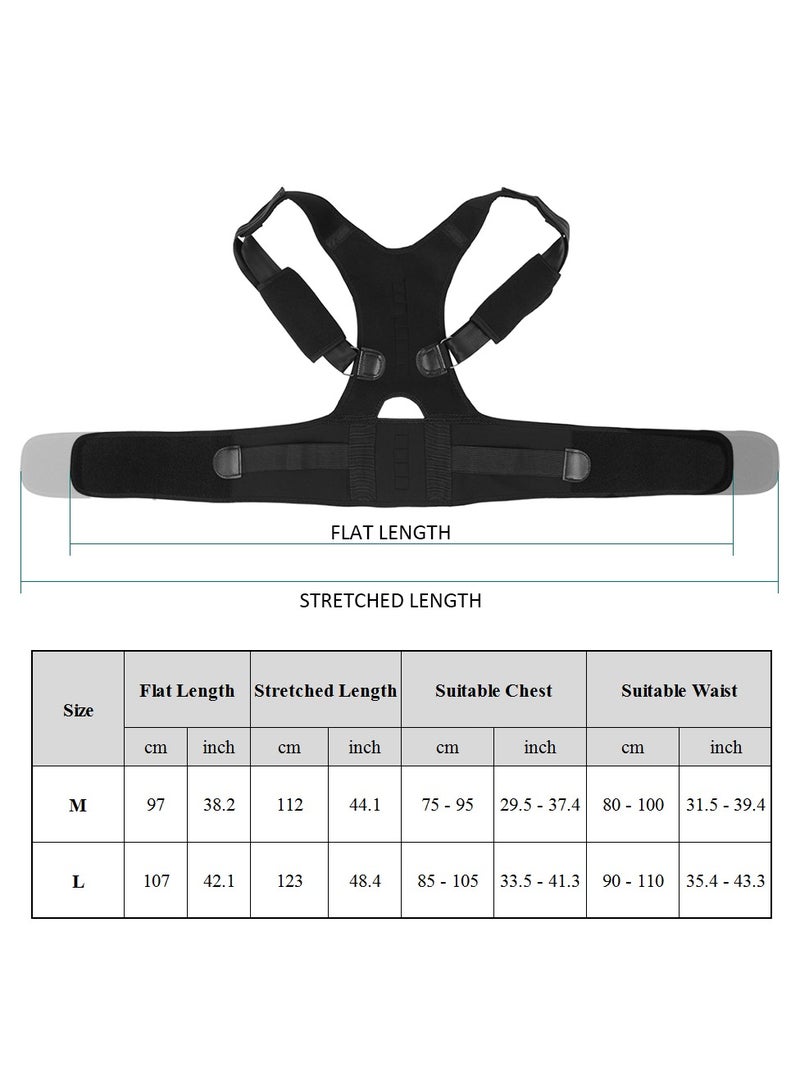 Thoracic Back Brace Posture Corrector Shoulder Upper and Lower Back Pain Relief - Perfect Posture Brace for Cervical Lumbar Spine - Fully Adjustable Belt - Image 5