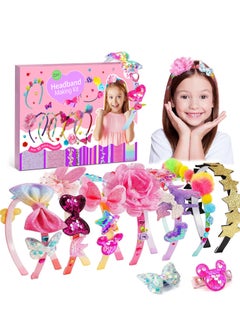 Mordely Hair Accessories for Girls, Headband Making Kit,Toys Gifts for 3-12 Years Old Girls,Girls Toys Age 6-8, Arts and Craft Kits, Birthday Presents DIY Christmas Stocking Stuffers- 49 Pc  - Image 1