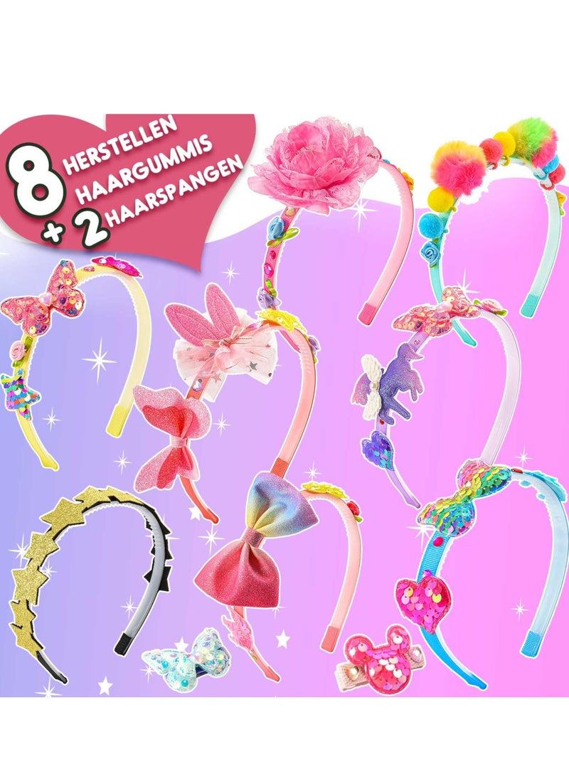 Mordely Hair Accessories for Girls, Headband Making Kit,Toys Gifts for 3-12 Years Old Girls,Girls Toys Age 6-8, Arts and Craft Kits, Birthday Presents DIY Christmas Stocking Stuffers- 49 Pc - Image 3
