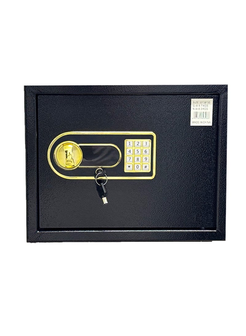 Luxury Fire-Resistant Digital Security Safe With Electronic Number Pad And Lock And Physical  Key 30*38*30 cm 8.3Kg - Image 3