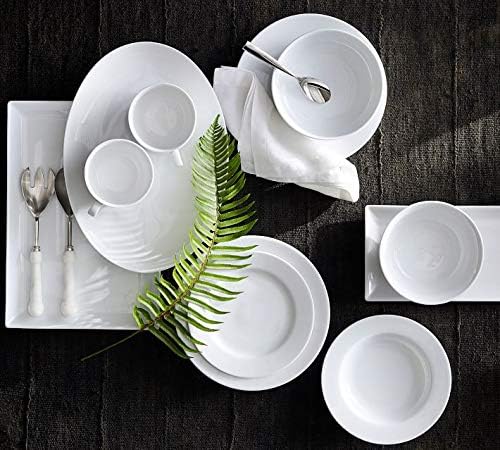 Fennco Styles Classic Solid Color Hemstitch Border Table Napkin for Dining Table Banquet Wedding Family Dinner White 20 x20 Inch Set of 4 - Image 4