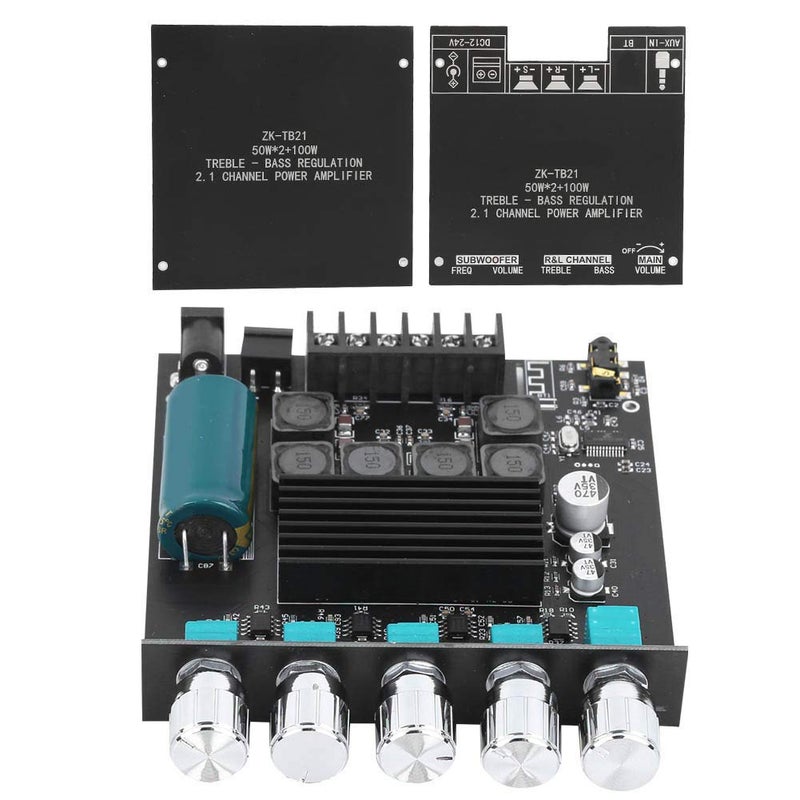 LiebeWH High Power Amplifier Board for Blue Tooth Digital Amplifier Board 2.1 Channel with TPA3116D2 Chip DC 12-24V for Home Audio Systems Car Stereo - Image 5