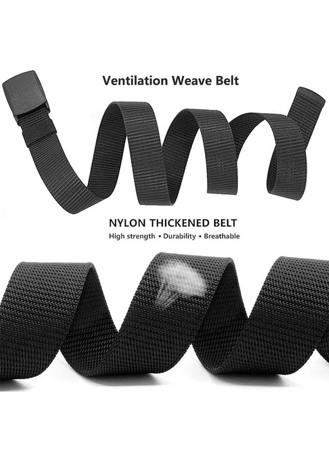 KUAZIVI Nylon Canvas Belt Plastic Buckle Belt Travel Adjustable Nylon Web Slide Belt  - Image 2