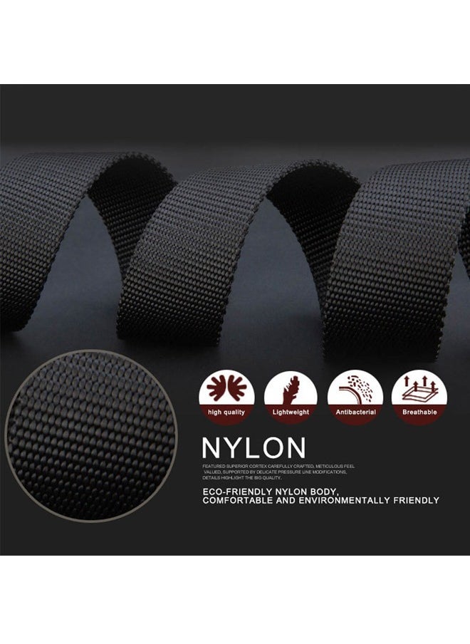 KUAZIVI Nylon Canvas Belt Plastic Buckle Belt Travel Adjustable Nylon Web Slide Belt  - Image 5
