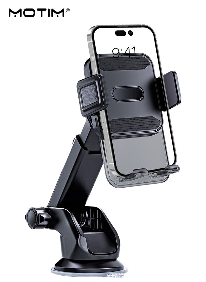Motim Car Phone Holder Car Mount for Dashboard Windshield, Heat-Resistant Strong Suction Cup, One-button Release, Car Mobile Holder Fit for iPhone 16/15/14, Samsung S25/24/23, 4.7-7.2" Accessories  - Image 1