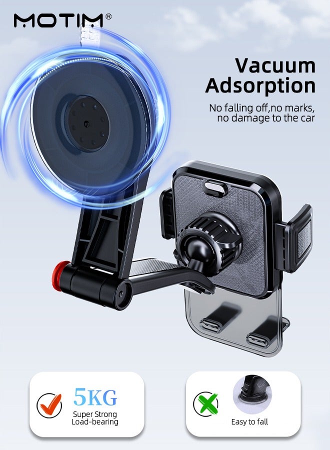 Motim Car Phone Holder Car Mount for Dashboard Windshield, Heat-Resistant Strong Suction Cup, One-button Release, Car Mobile Holder Fit for iPhone 16/15/14, Samsung S25/24/23, 4.7-7.2" Accessories  - Image 3