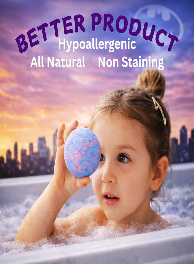 EvolutionUSA 6 Purple Epic Superhero Bath Bombs for Kids – Childrens Super Hero Bath Bombs Toy, Organic Bathbomb with Surprise, Superhero Bath Fizzers, Lush Bathbombs Birthday, Christmas, Easter - Image 4